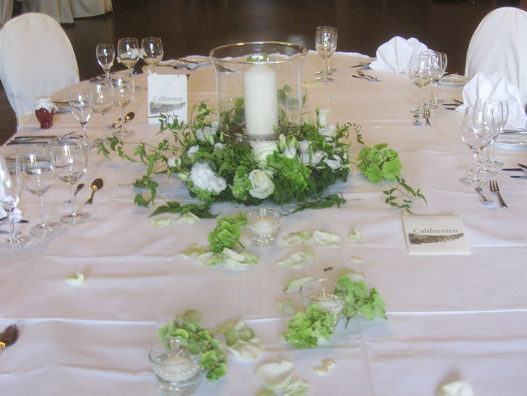 Tischgesteck Hochzeit